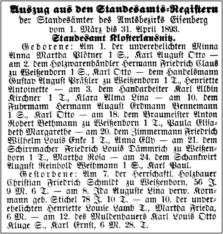 1893-04-31 Kl Standesamtsregister